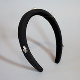 Slender Headband Silver Flower Studs