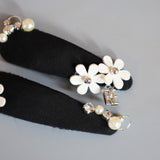 White Flower Studs Hair Pin