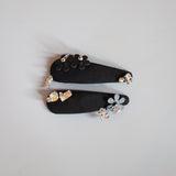 Black Flower Studs Hair Pin