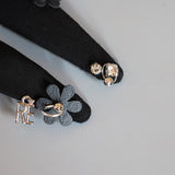 Black Flower Studs Hair Pin