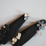 Black Flower Studs Hair Pin