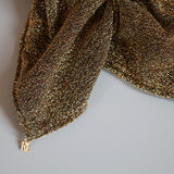 Gold Lame Shuriken Scrunchie