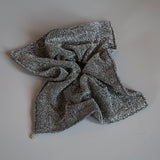 Silver Lame Shuriken Scrunchie