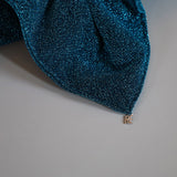 Blue Lame Shuriken Scrunchie
