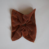 Brown Orange Lame Shuriken Scrunchie
