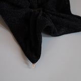 Black Lame Shuriken Scrunchie