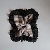 Check and Frills Black Scrunchie