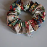 Watercolor Flower Mini Scrunchie