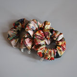 Watercolor Flower Mini Scrunchie