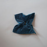 Blue Lame Shuriken Scrunchie