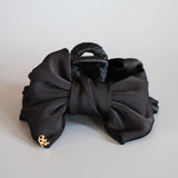 Black Ribbon Silky Hair Clip