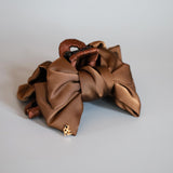 Brown Ribbon Silky Hair Clip