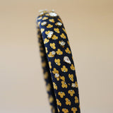 Slender Headband Navy Yellow 