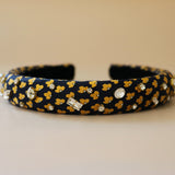 Slender Headband Navy Yellow 