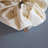 Eco White Leather Scrunchie