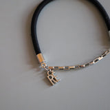 Silver Square Chain Hair Pony