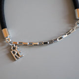 Silver Square Chain Hair Pony