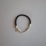 Silver Line Studs Hair Pony