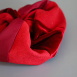 Mix Material Red Scrunchie