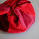 Mix Material Red Scrunchie