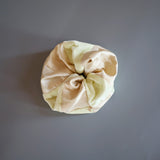 Mix Material White Scrunchie