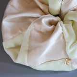 Mix Material White Scrunchie