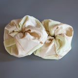 Mix Material White Scrunchie