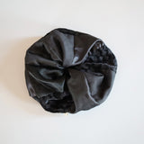 Mix Material Black Scrunchie