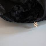 Mix Material Black Scrunchie