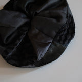 Mix Material Black Scrunchie