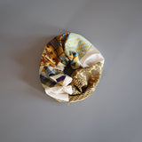 Patchwork Mix White yellow Scrunchie
