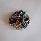 Patchwork Mix Navy Scrunchie