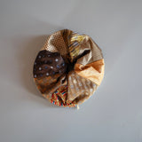Patchwork Mix Brown Scrunchie