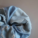 Patchwork Mix Denim Scrunchie