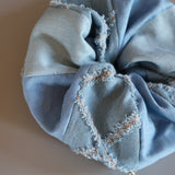 Patchwork Mix Denim Scrunchie