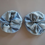Patchwork Mix Denim Scrunchie