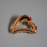 Metal Gold Heart Clip