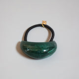 Marble Green Stone Hair Pony