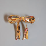 Metal Gold Ribbon Barrette