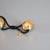 Double Ball Gold Hair Pony