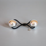 Double Ball Silver Hair Pony