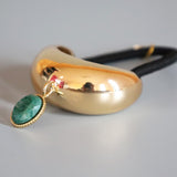 Moon Gold Hair Pony with Green Stone