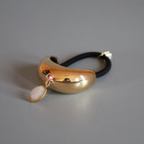 Moon Gold Hair Pony with White Stone