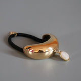 Moon Gold Hair Pony with White Stone