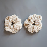 Off Beige Pile Scrunchie