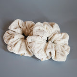 Off Beige Pile Scrunchie