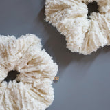 Shiny Milkey White Scrunchie