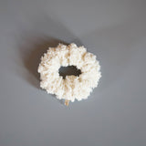 Shiny Milkey White Mini Scrunchie