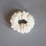 Shiny Milkey White Mini Scrunchie
