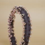 Organdy Frills Headband Pink Grey